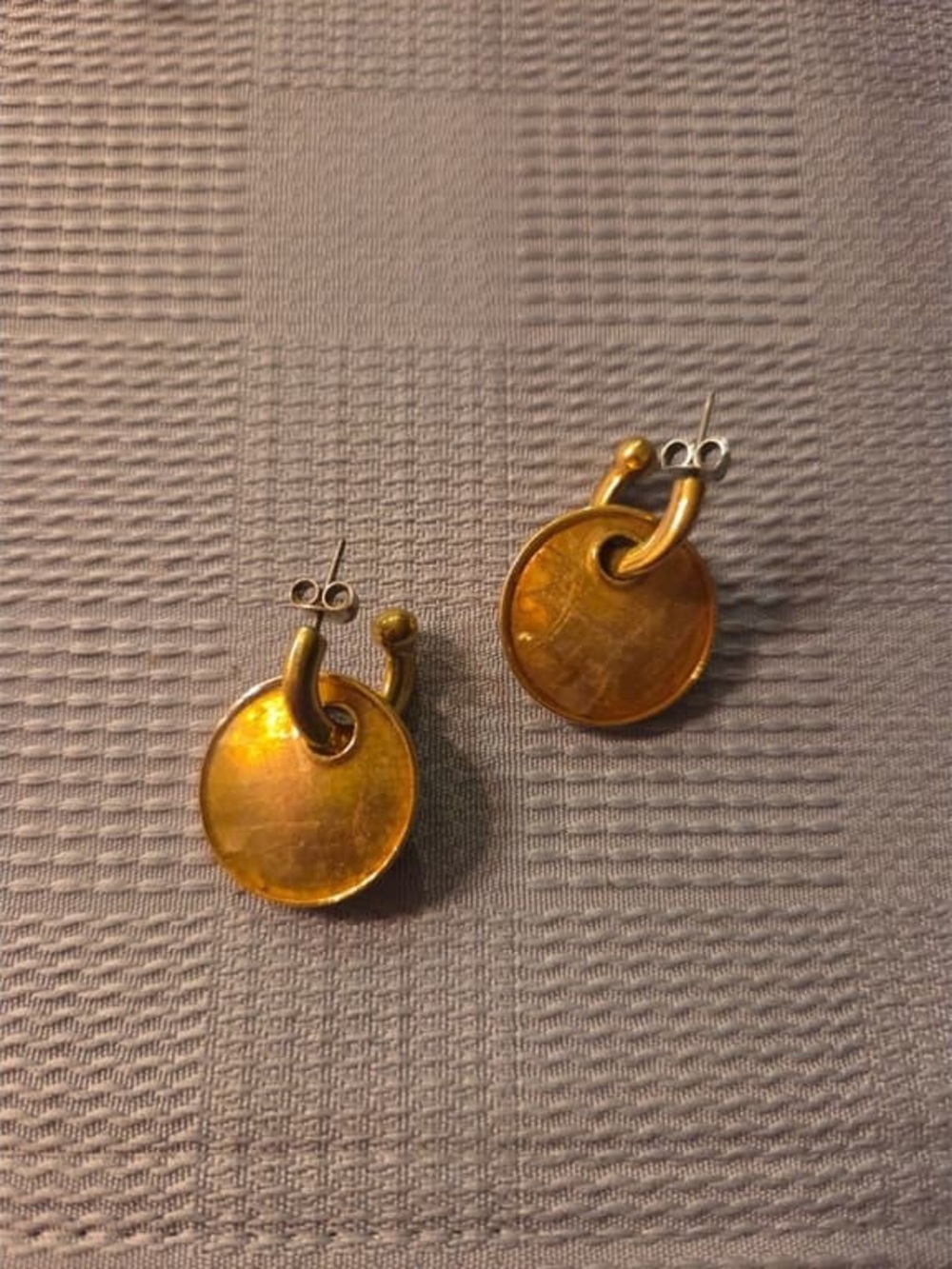Gold-Tone Disc Drop Earrings - Women Jewelry